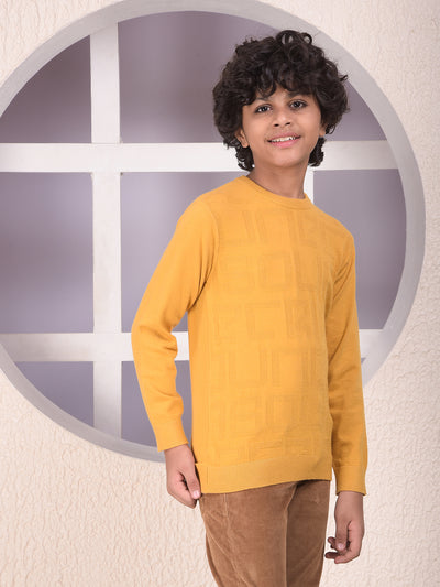 Luxe Mustard Jacquard Sweater