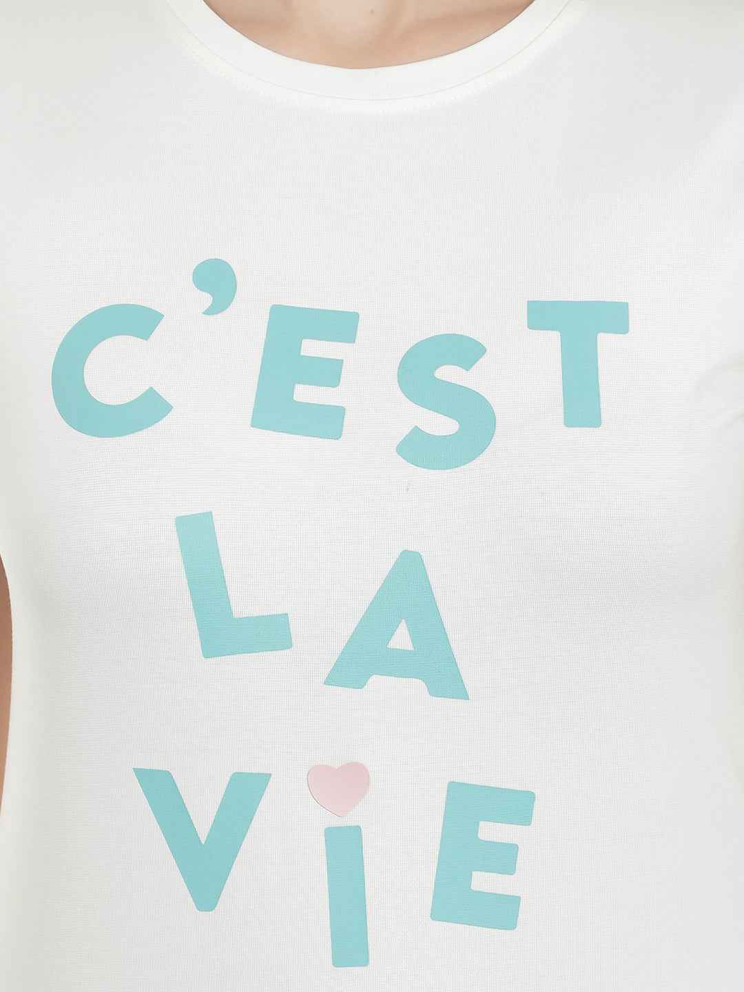 Off White Typographic Printed T-Shirt