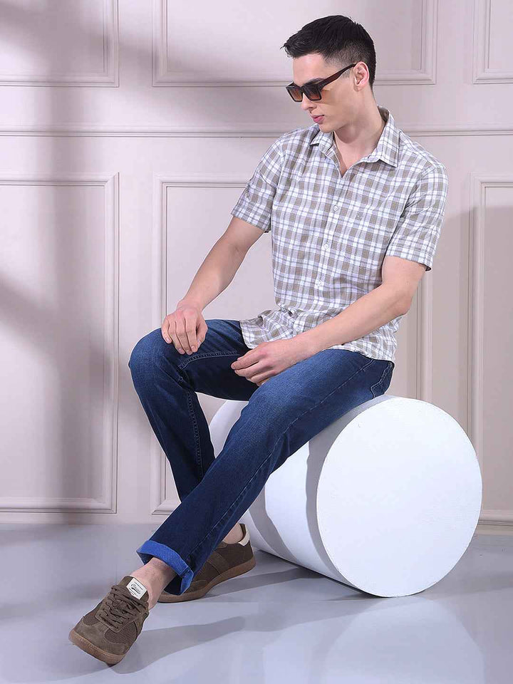 Deep Blue Straight Casual Jeans