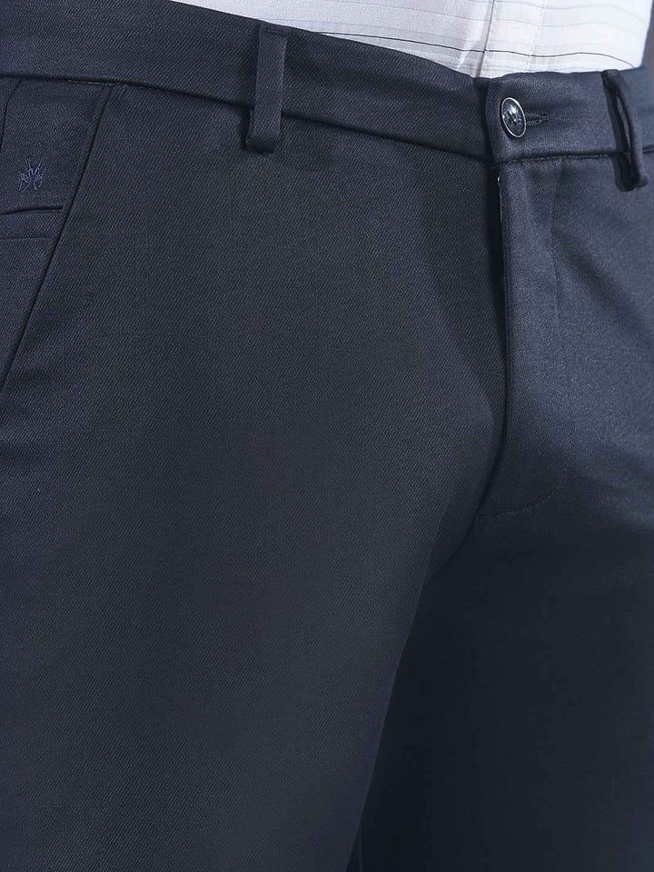 Black Printed Modal Knitted Trousers