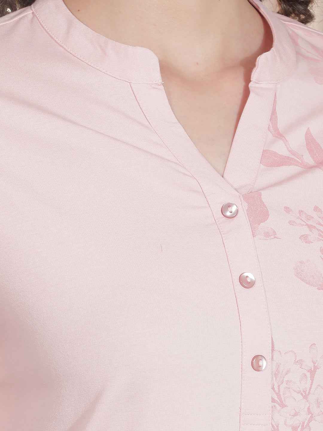 Pink Floral Printed Kurta