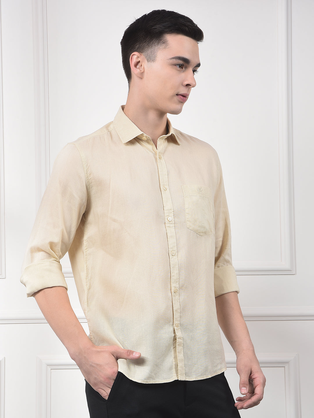Driftwood Beige Linen Shirt