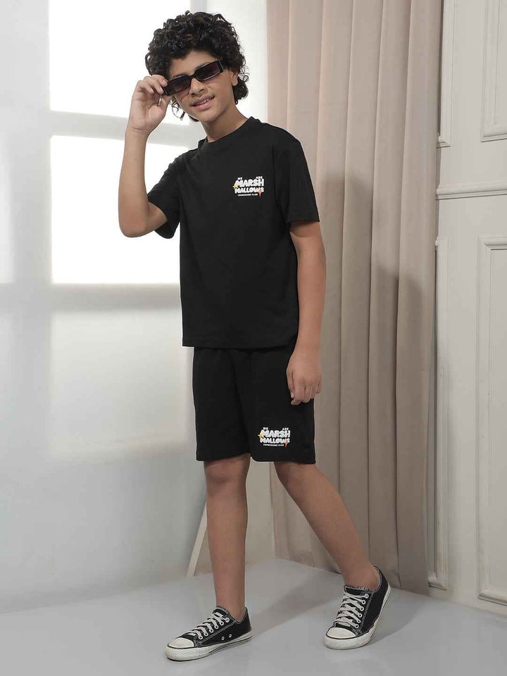 Black Graphic Print T-Shirt