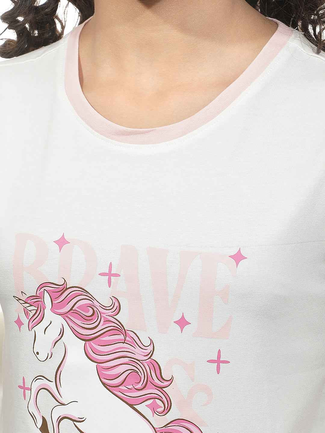White Graphic Print T-Shirt