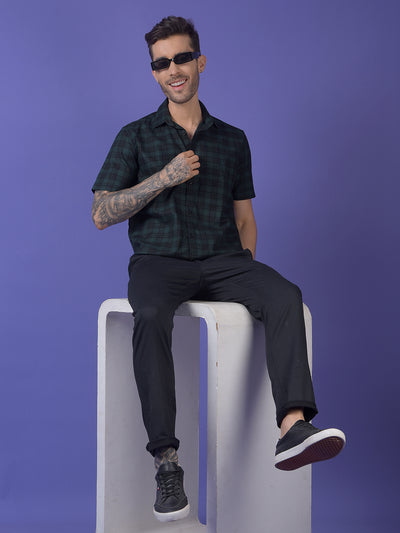 Black Printed Trousers