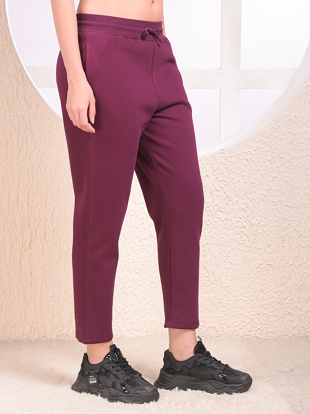 Comfy Wine Slim Trackpants