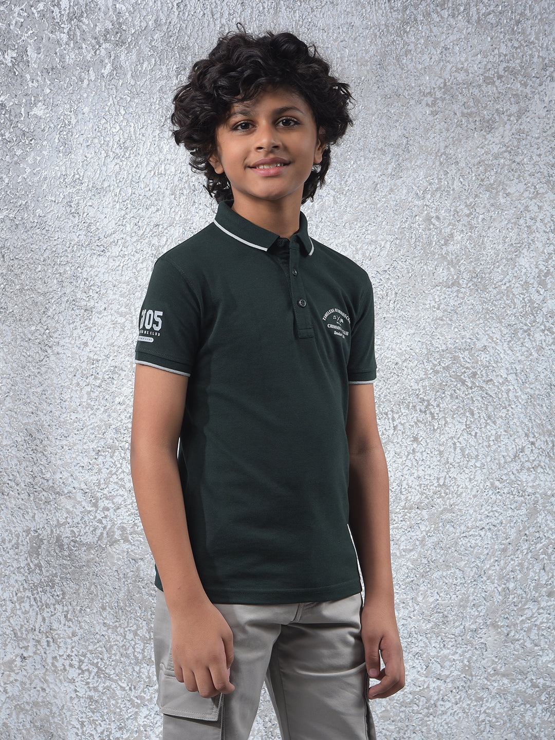 Noble Era Green Polo Neck T-Shirt