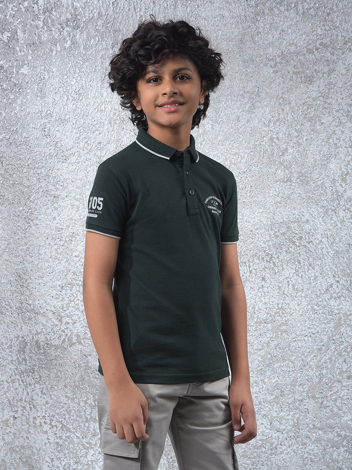 Noble Era Green Polo Neck T-Shirt