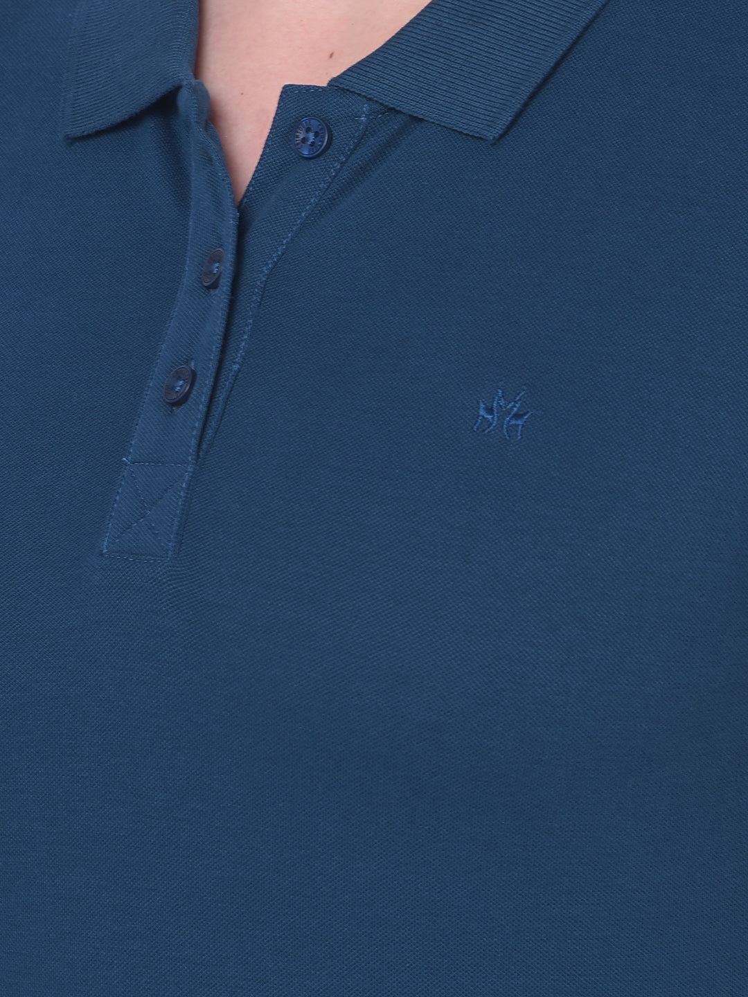 Blue Polo Neck T-Shirt