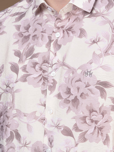 Purple Floral Print Shirt