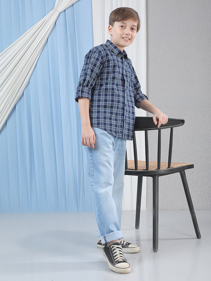 Green Checked 100% Cotton Shirt