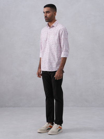 Light Pink Swirl Print Shirt