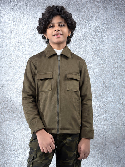 Vivid Olive Luxe Shacket