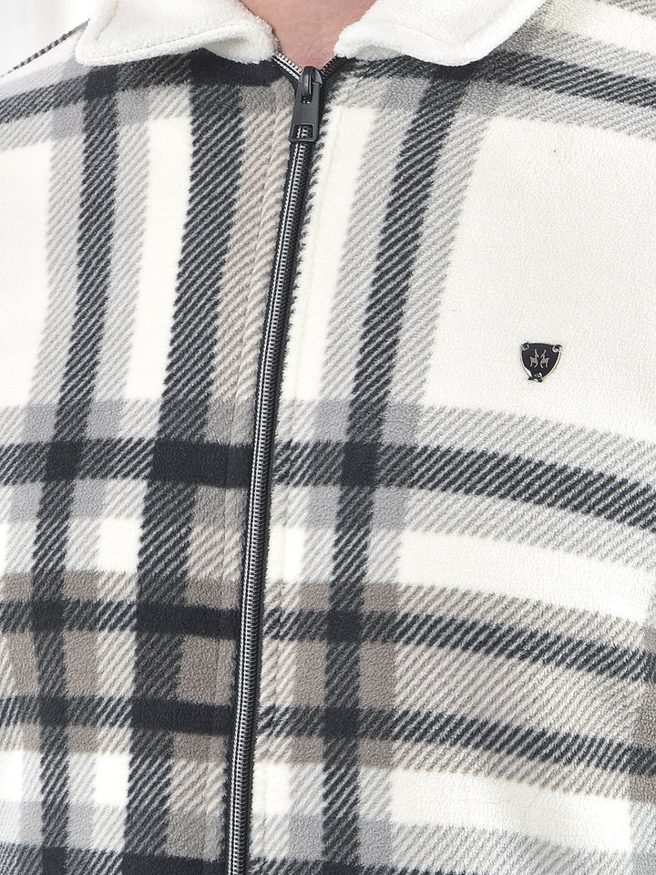 Easy Fit Cream Checked Shacket