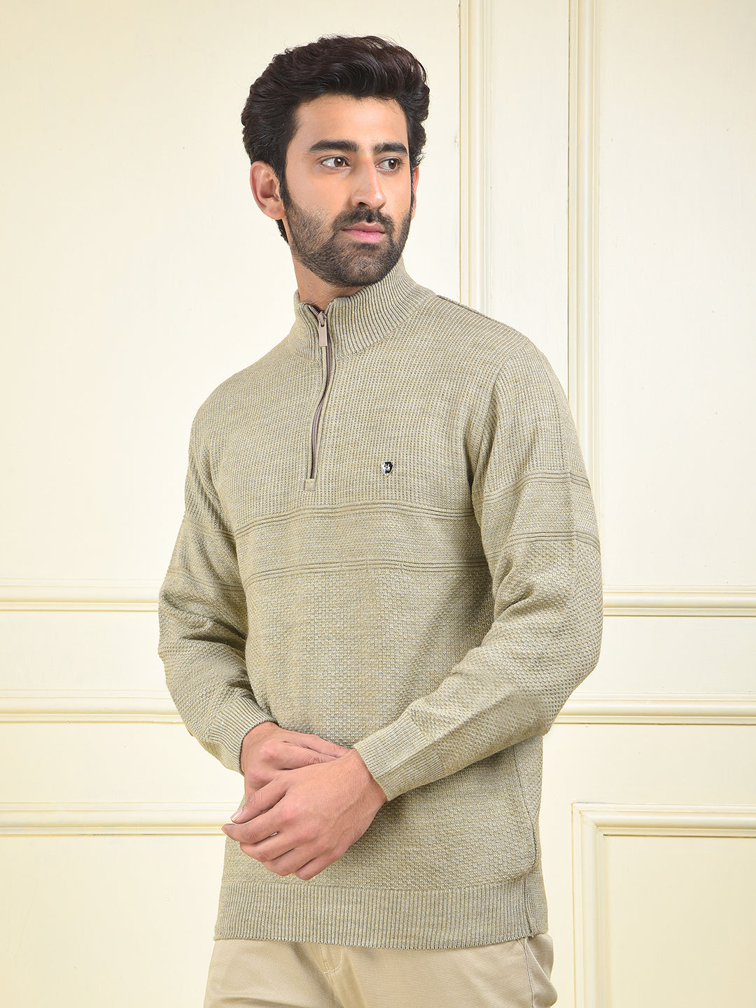 Lightweight Beige Knitted Sweater