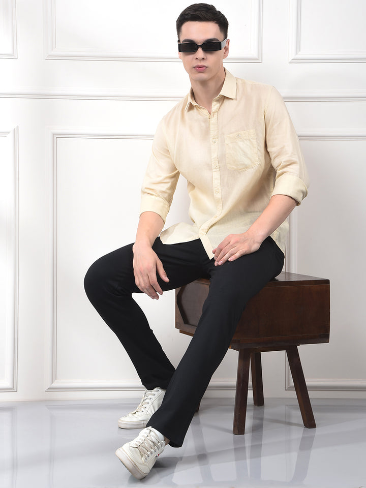 Driftwood Beige Linen Shirt