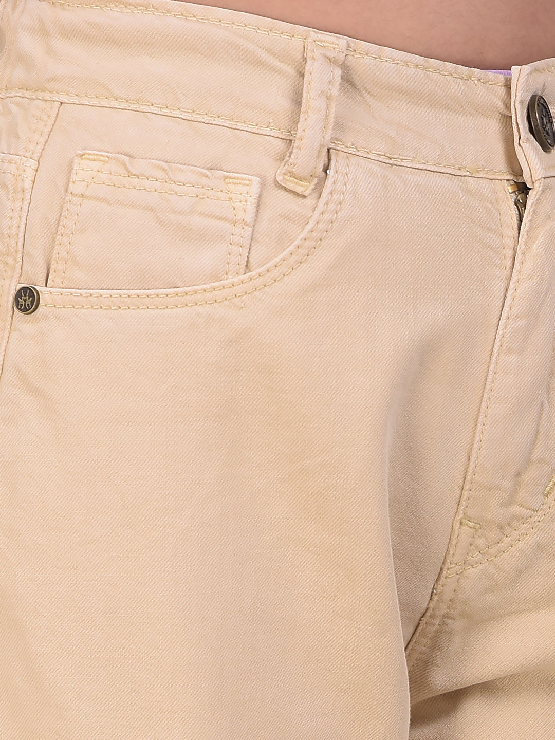 Beige Baggy Cargo Jeans