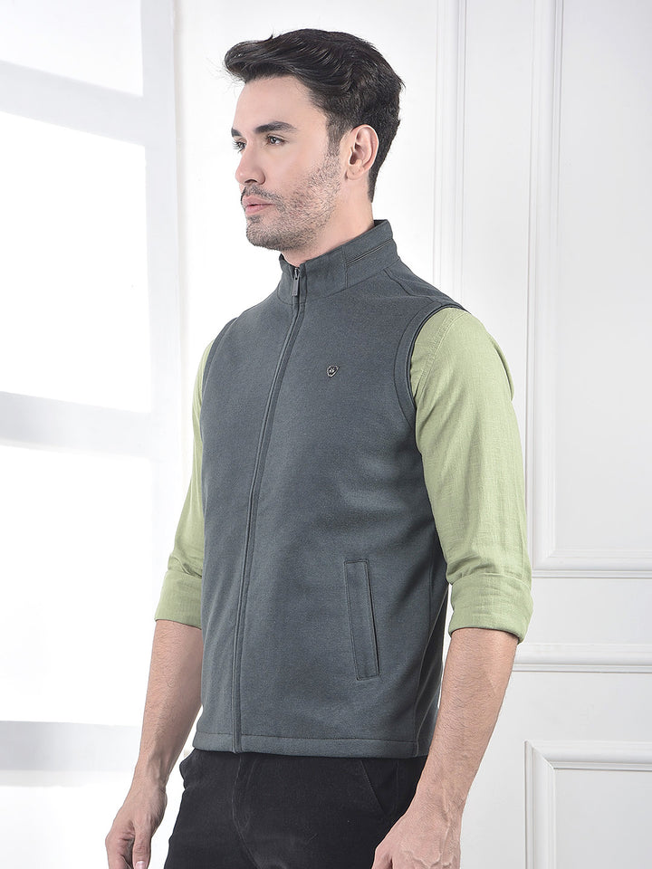 Green Sleeveless Puffer Jacket