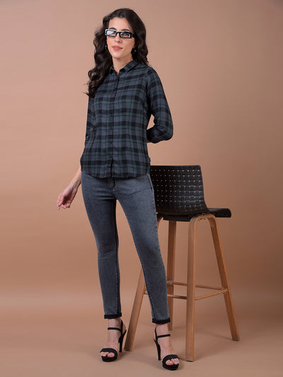 Forest Green Soft Check Shirt