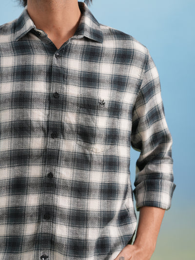 Green Checked Linen Shirt