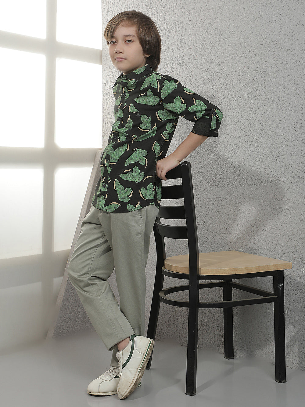Fern Green Botanical Print 100% Cotton Shirt