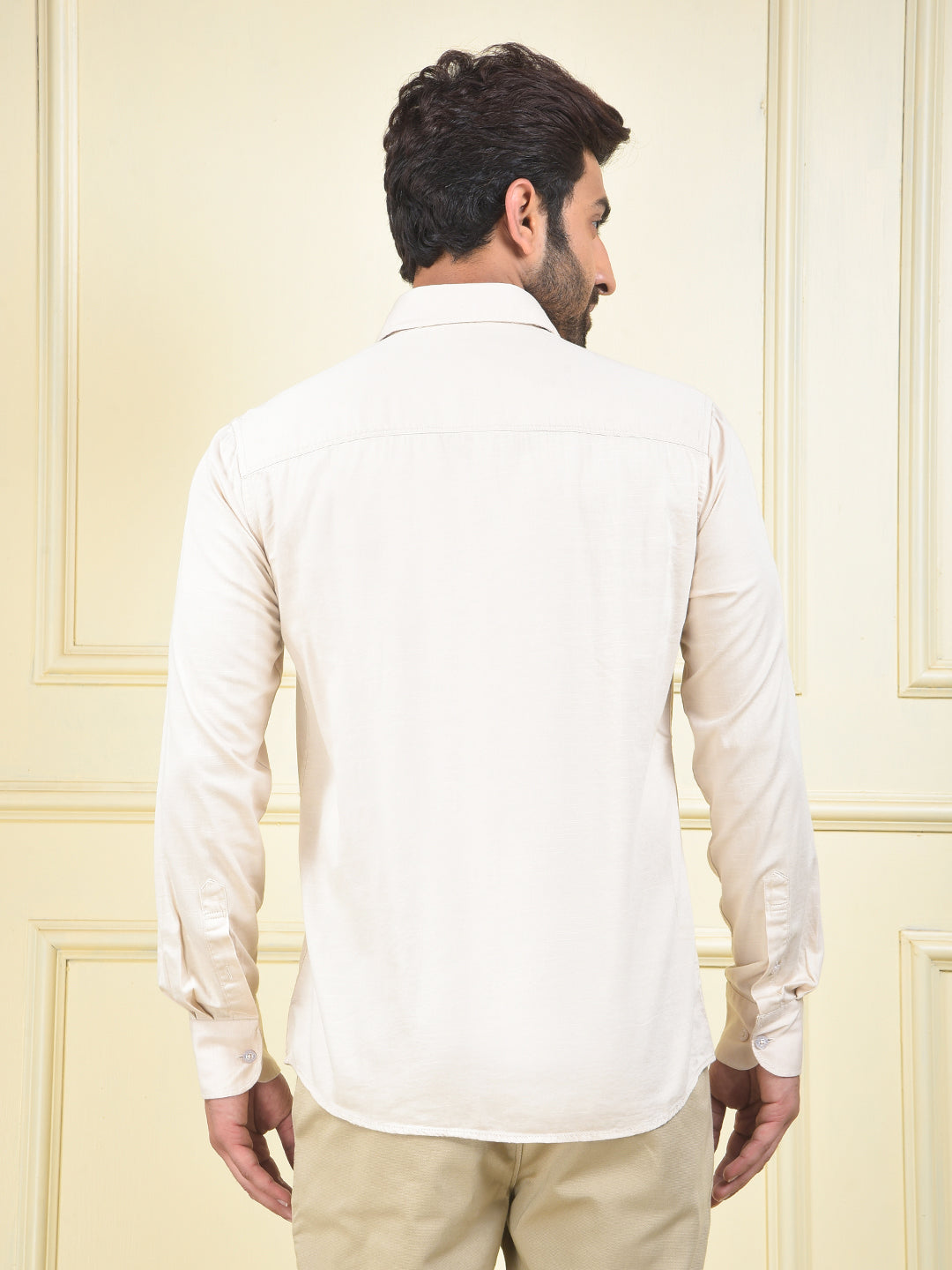 Sleek Lines Beige Shirt