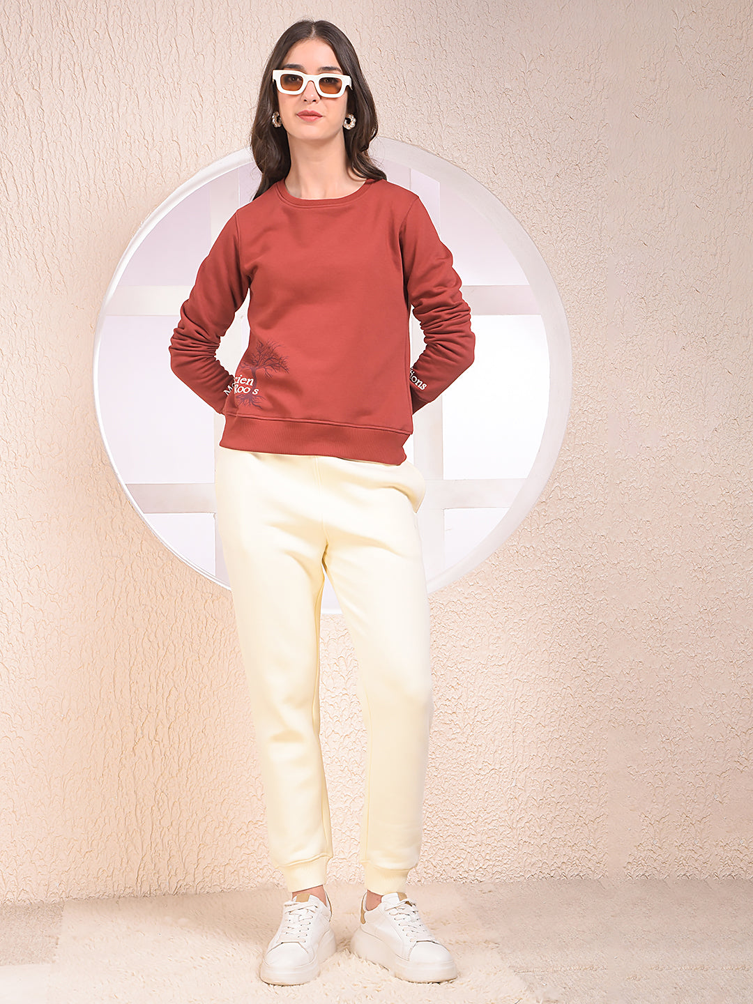 Brown Graphic Print Sweatshirt