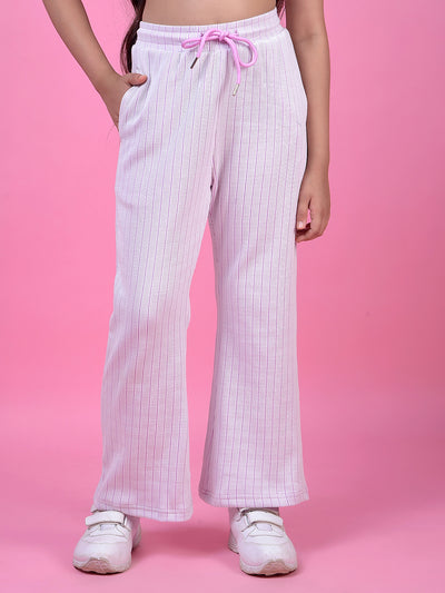 Purple Vertical Stripes Trackpants