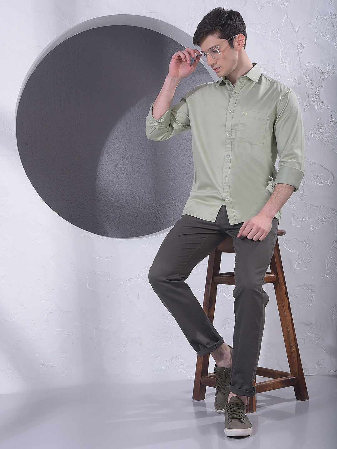 Everyday Green Casual Shirt