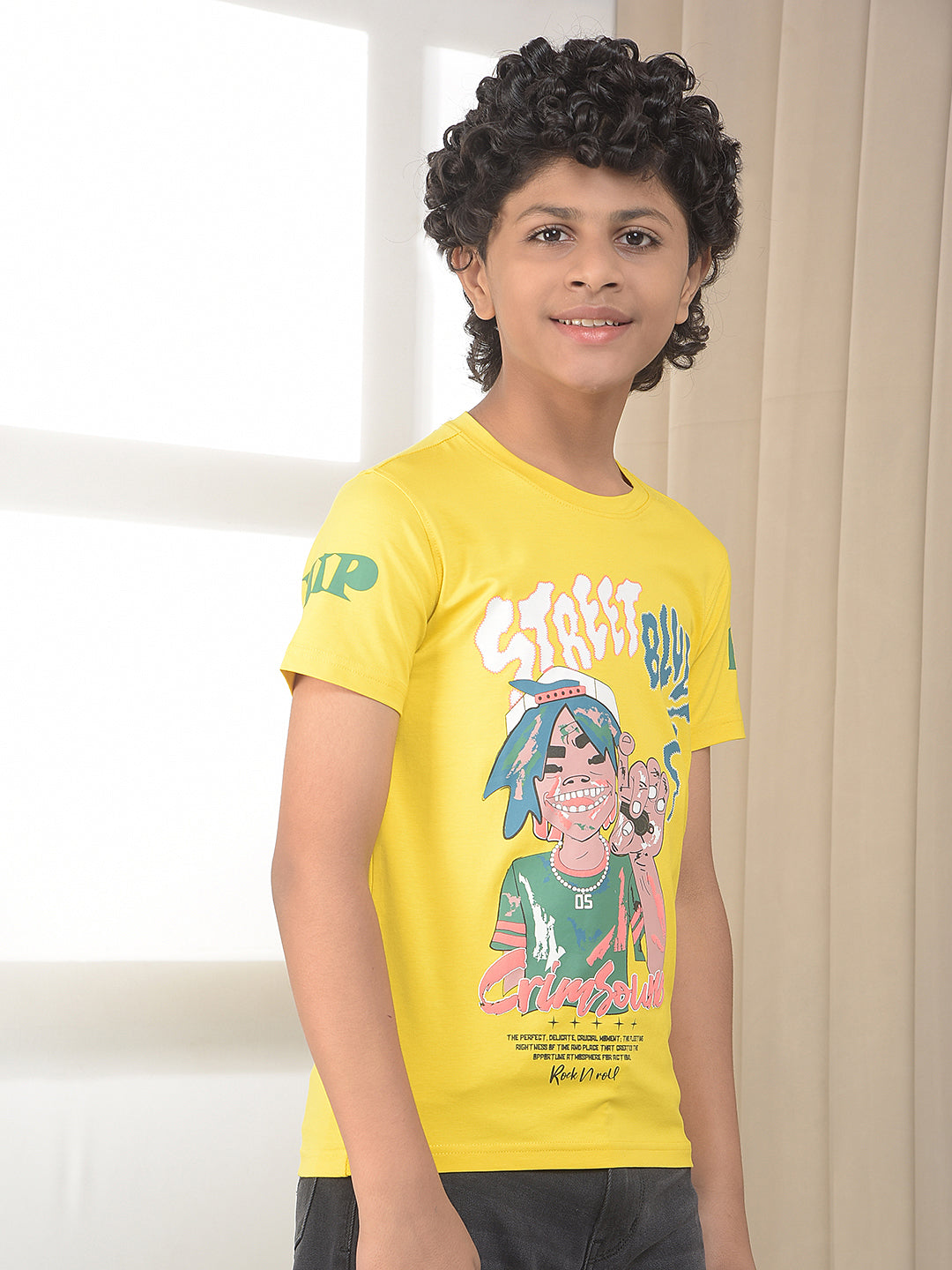 Yellow Graphic Printed T-Shirt