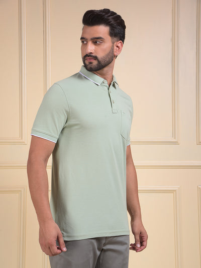 Green Polo Neck T-Shirt