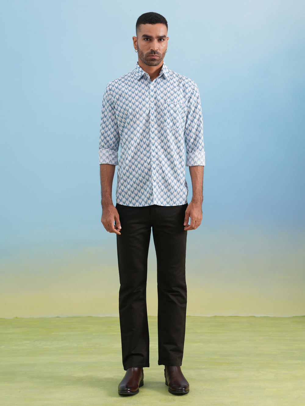 Minimal Style Black Straight Trousers