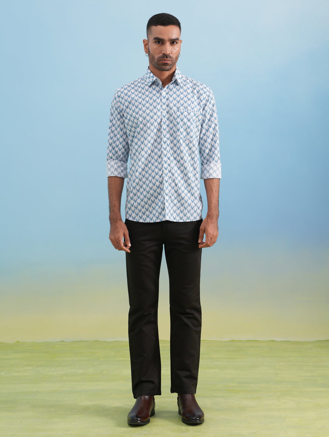 Minimal Style Black Straight Trousers