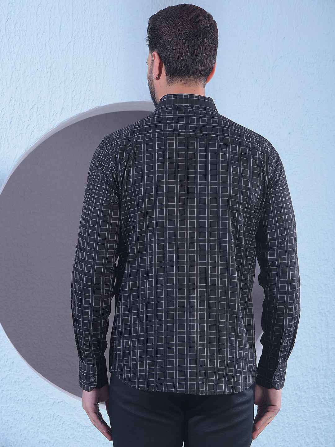 Black Printed 100% Cotton Shirt