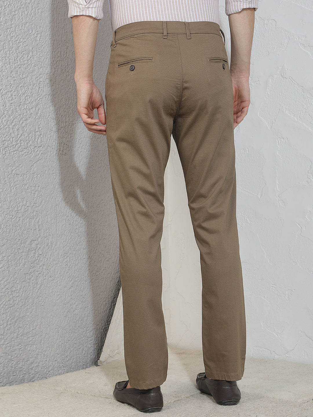 Luxe Safari Khaki Printed Trousers