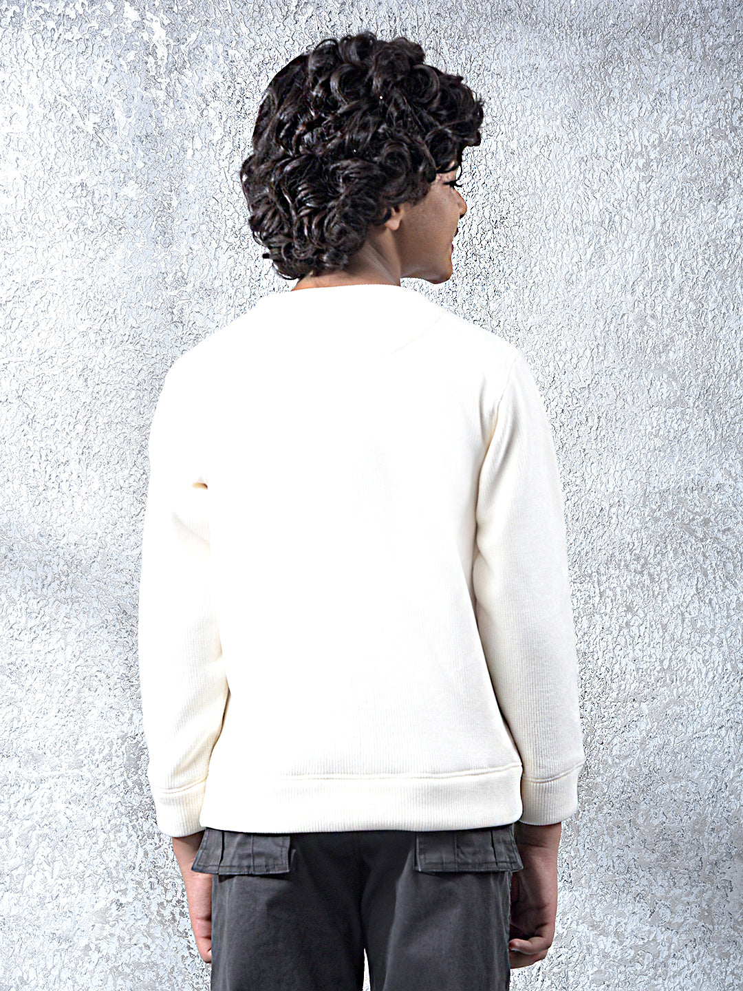 Cream Embellished Sweatshirt