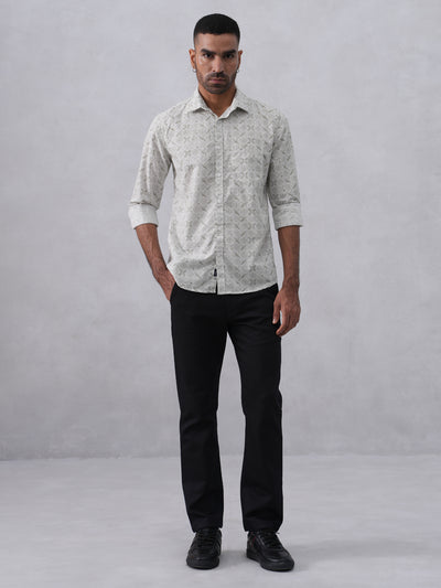 Vivid Green Printed Shirt