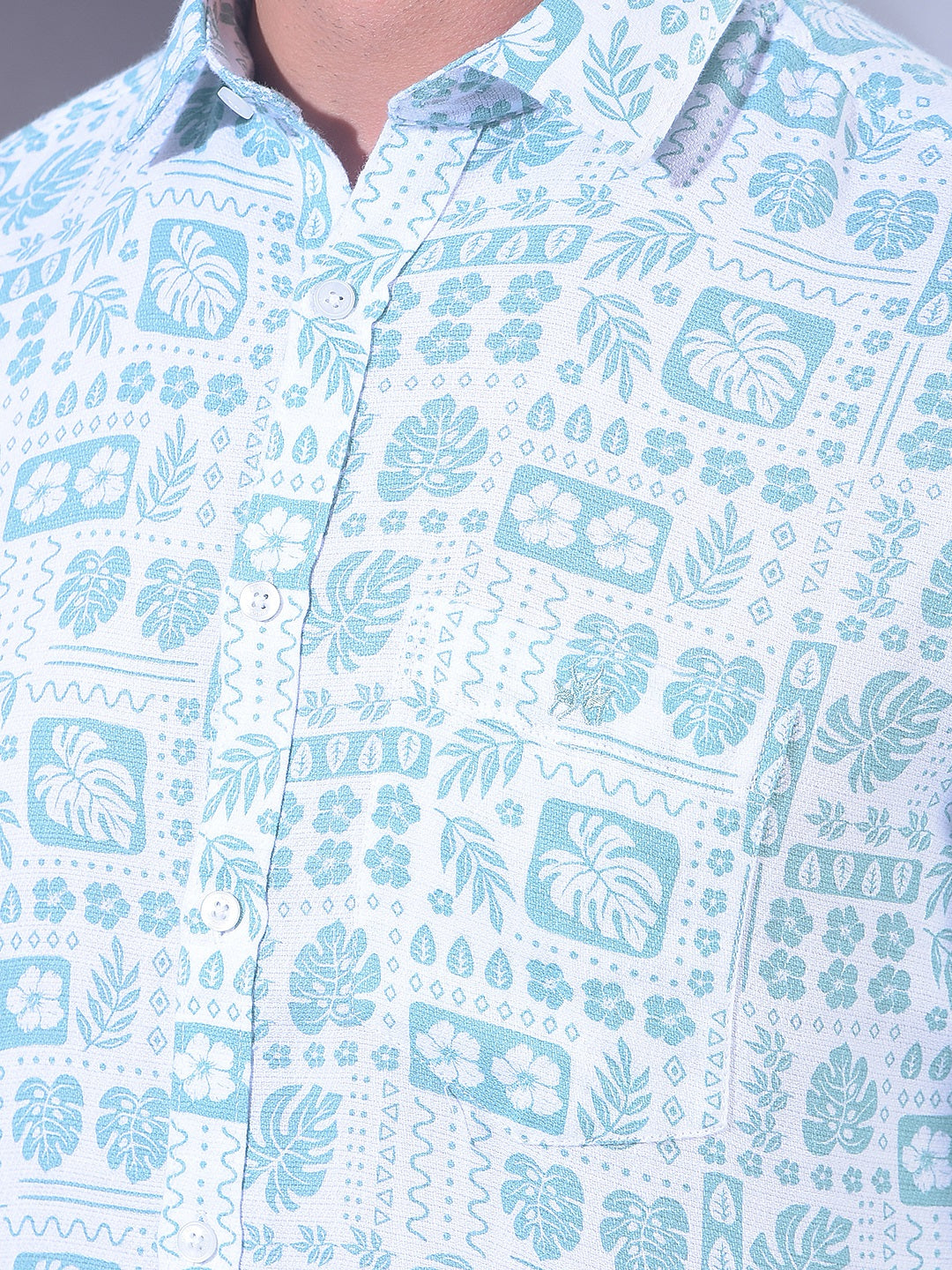 Green Printed Shirt