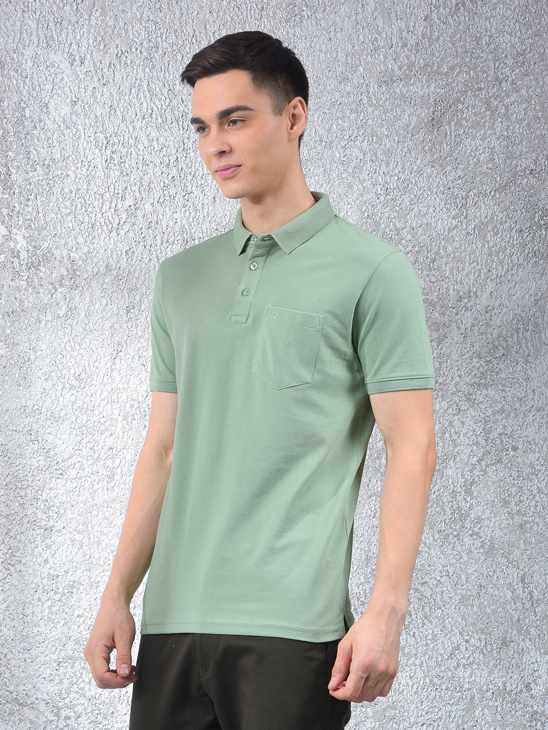 Green Polo Neck T-Shirt