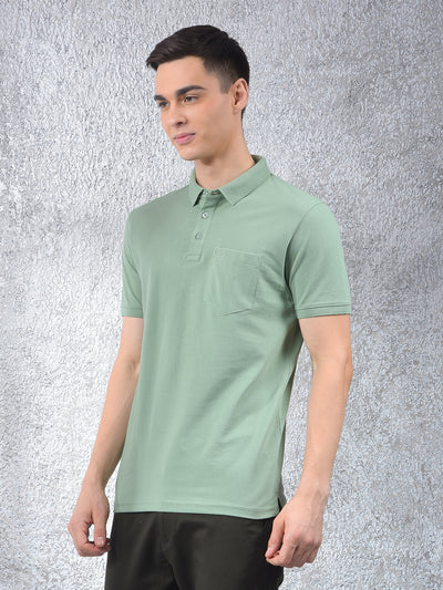 Green Polo Neck T-Shirt