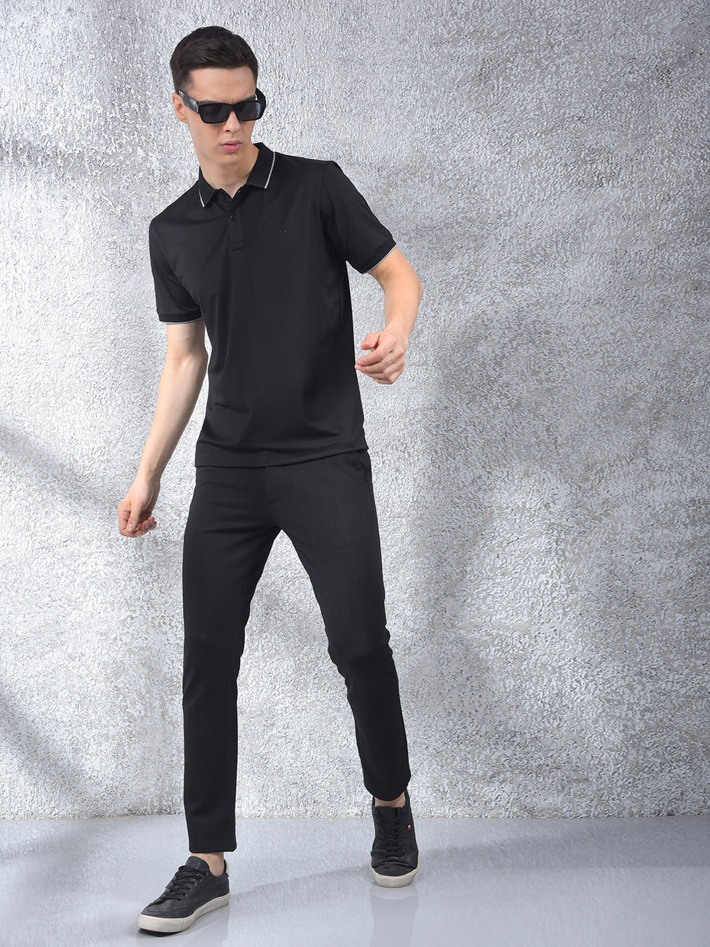 Swanky Black Polo Neck T-Shirt