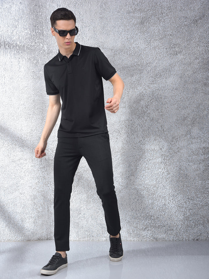 Swanky Black Polo Neck T-Shirt