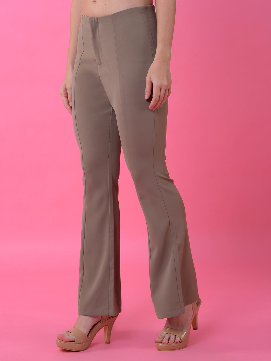 Brown Bootcut Trousers