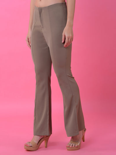 Brown Bootcut Trousers