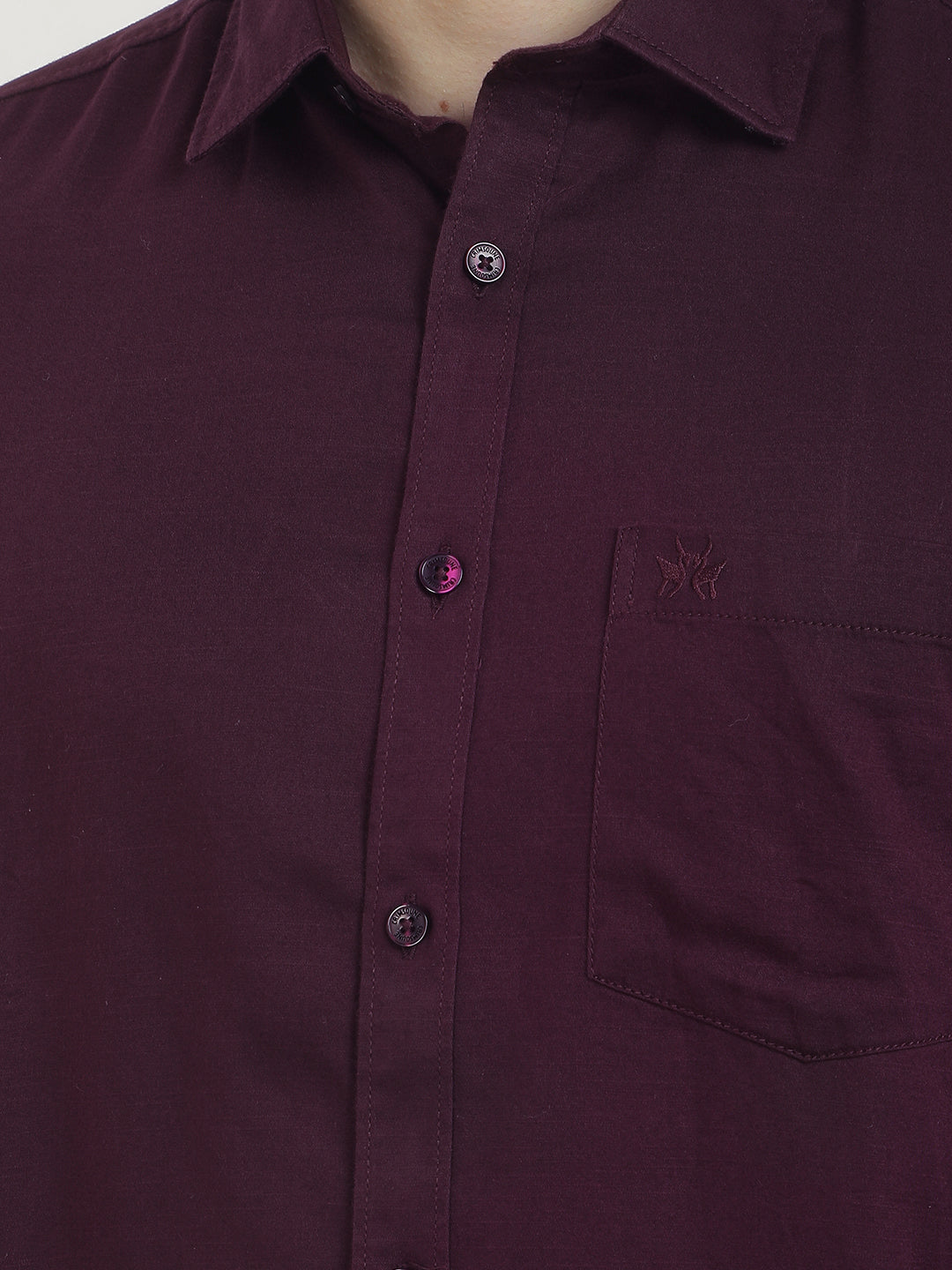 Minimalist Bordeaux Maroon Shirt