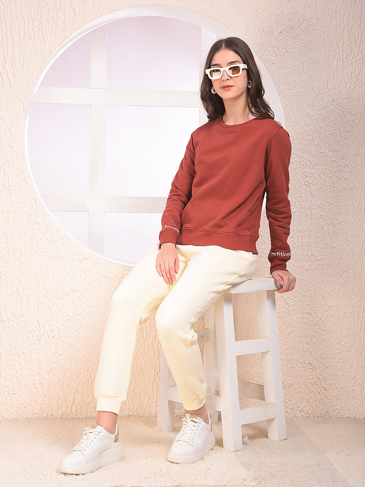 Soft Fleece Cream Jogger