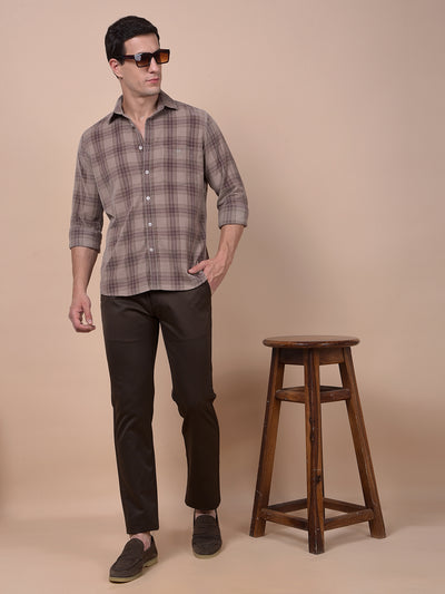 Urban Straight Brown Trousers