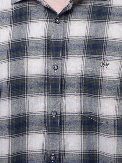 Green Checked 100% Cotton Shirt