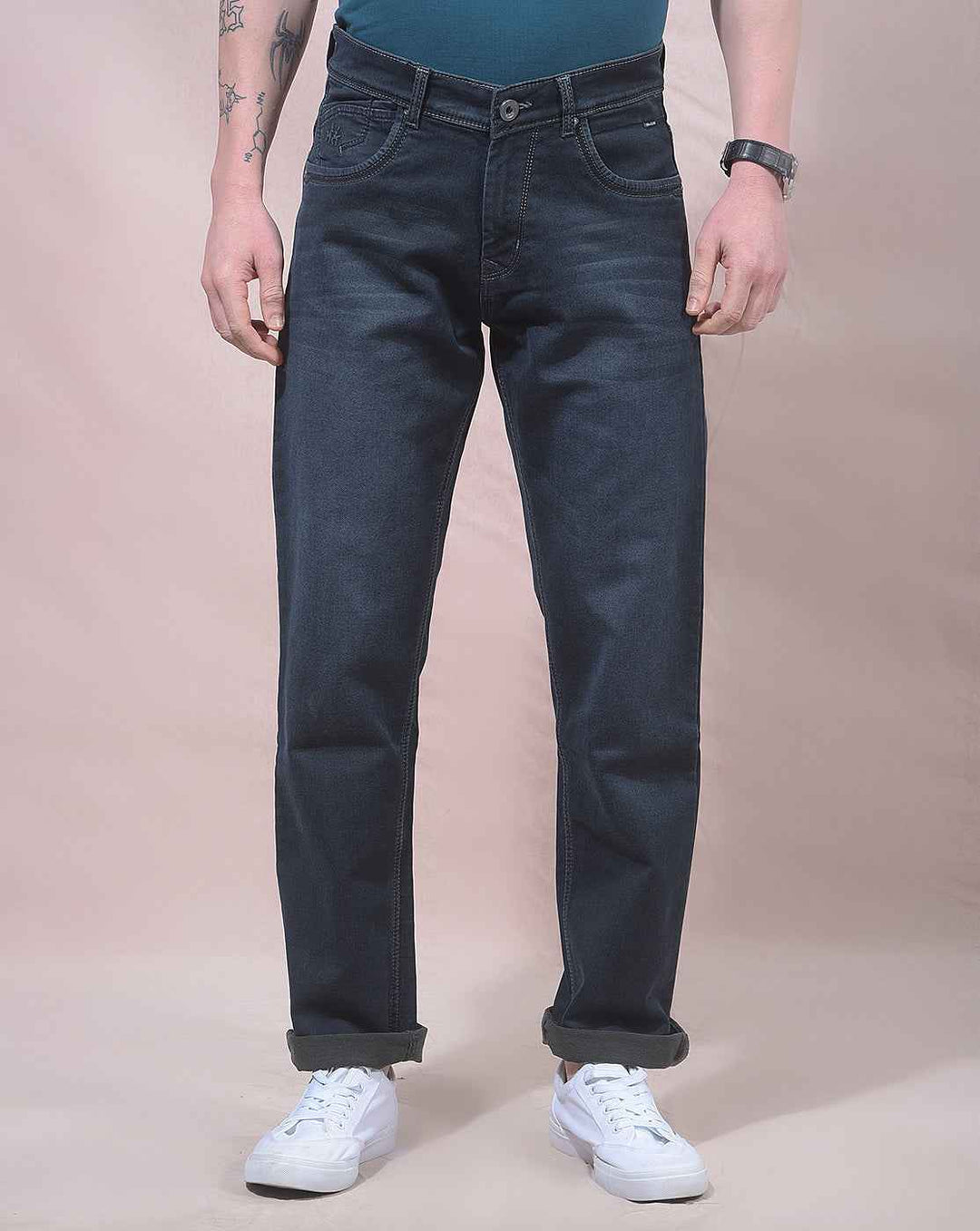 Sleek Dark Blue Jeans
