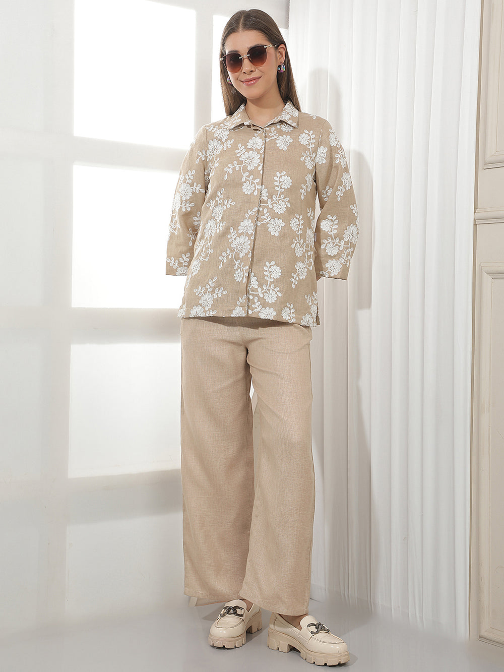 Classic Cocoa Brown Straight Trousers